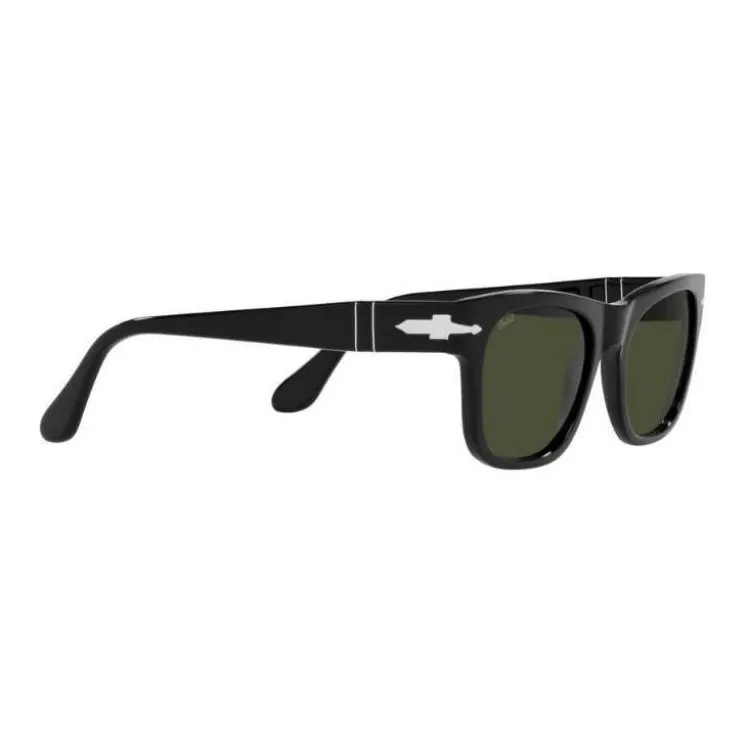 PERSOL Acetate Square Sunglasses Unisex Black-7