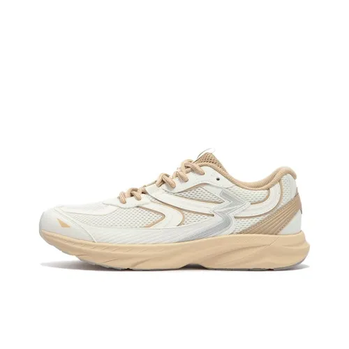 361° Wear Resistant Low Top Casual Running Shoes Men's White Brown
