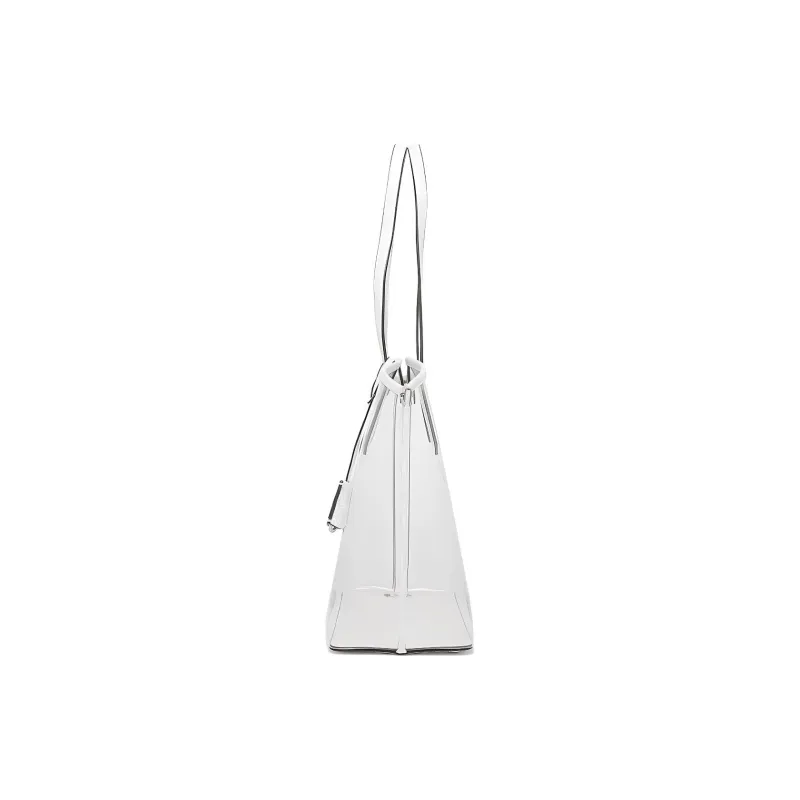 MICHAEL KORS Jane PVC Tote Bag, Shopping Bag, Handbag Large Size Women's Bright White-5