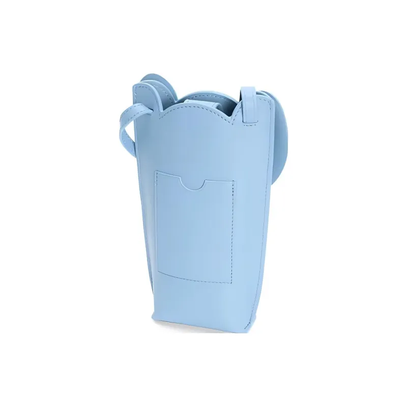 LOEWE Elephant Pocket Cow Leather Cell Phone Pouch Shoulder Bag Crossbody Bag Regular Women's Gray Blue-2