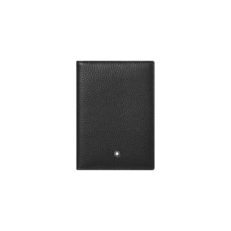 MONTBLANC Leather Card Holder, Passport Holder Regular Unisex Black-0