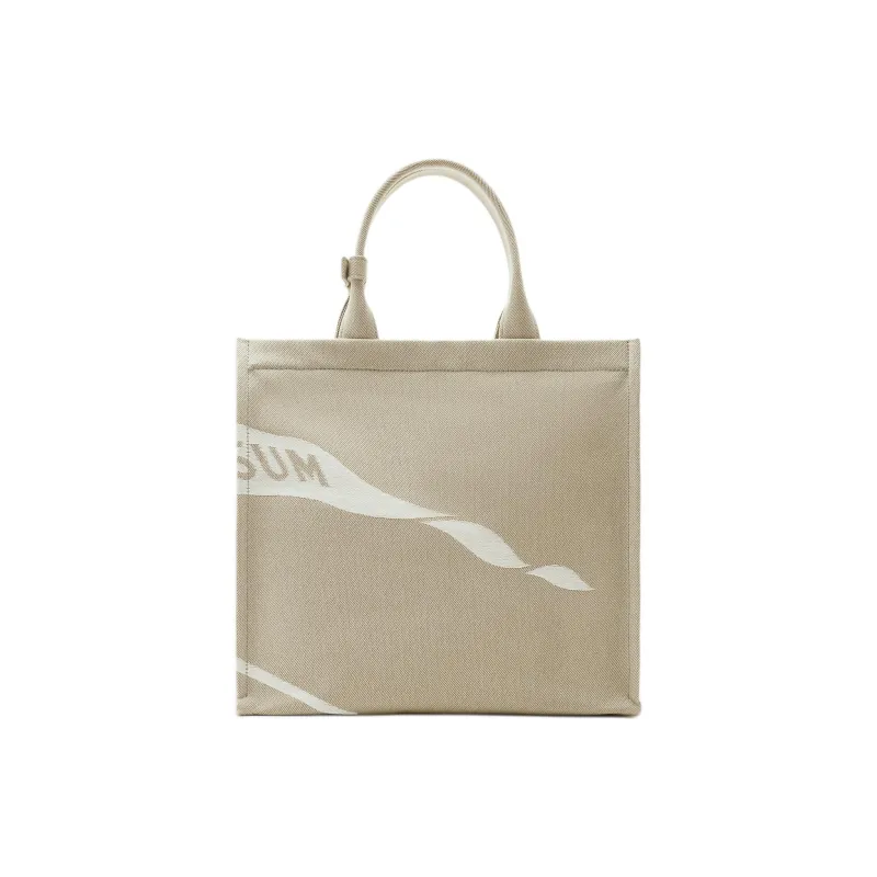 Burberry Canvas Canvas Bag Tote Bag Shopping Bag Handbag Small Size Women's Hunter Beige-2