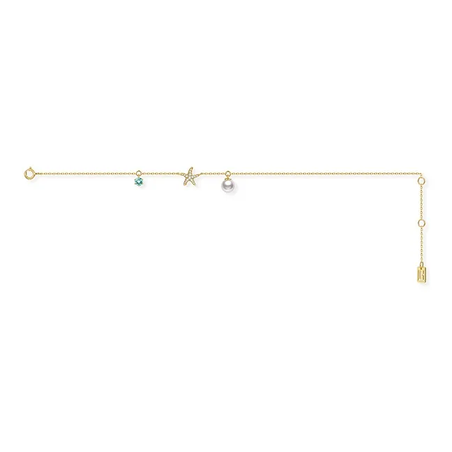 LYNN HAVEN Saltwater Pearl 18K Gold Diamond Bracelet Unisex-4