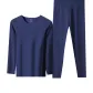 Thermal Underwear Tops+Long Johns Clothing Sets (Sapphire Blue) German Fleece Heat/Seamless Cut/3A Antibacterial