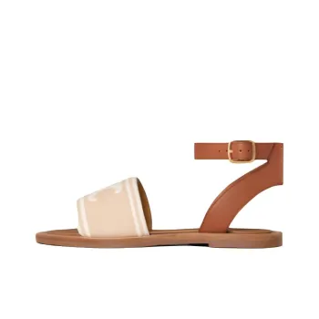 CELINE Lympia Sandal Beige Tan Women's