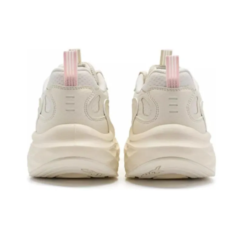 XTEP Lingning 2.0 Shock Absorbers With Slip Resistant Features Low Top Casual Shoes Women's Tea White-3