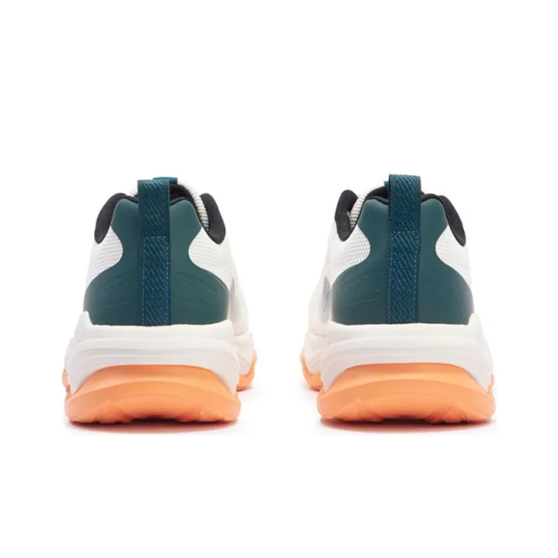 361° Wear-Resistant Low-Top Casual Running Shoes Men's White Cyan-3