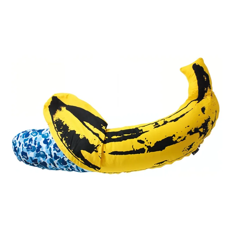 A BATHING APE ABC Camo Banana Cushion Camouflage Banana Green/Blue/Pink Dolls Plush Doll-2