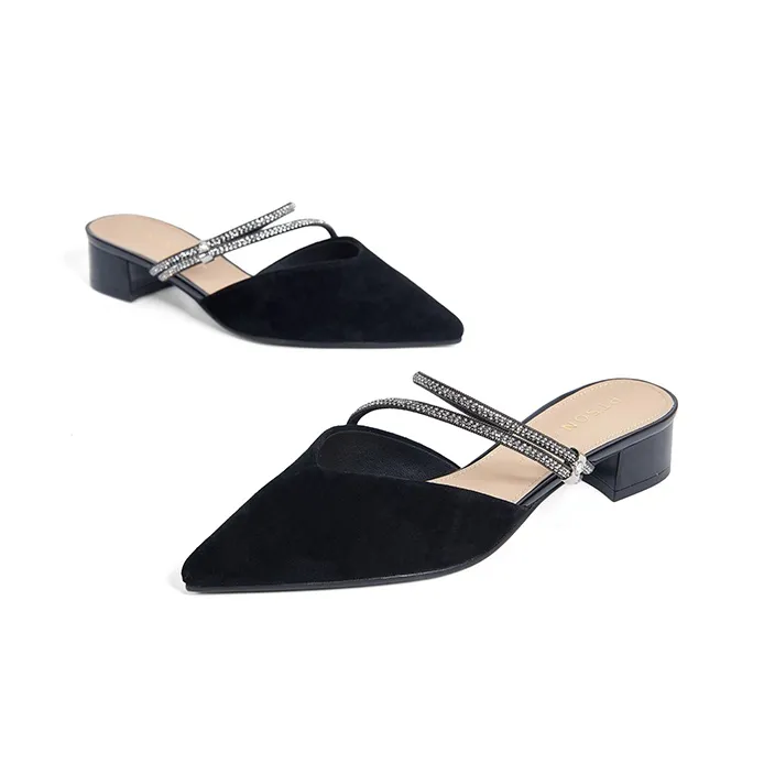PT'SON Rubber Sole Quiet Slip Resistant Wrap toe Slippers Women's-19