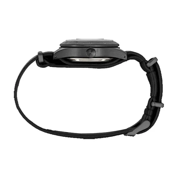 SEIKO Automatic Mechanical Movement Genuine Leather Strap Watch 39.4mm Unisex Black Dial-3