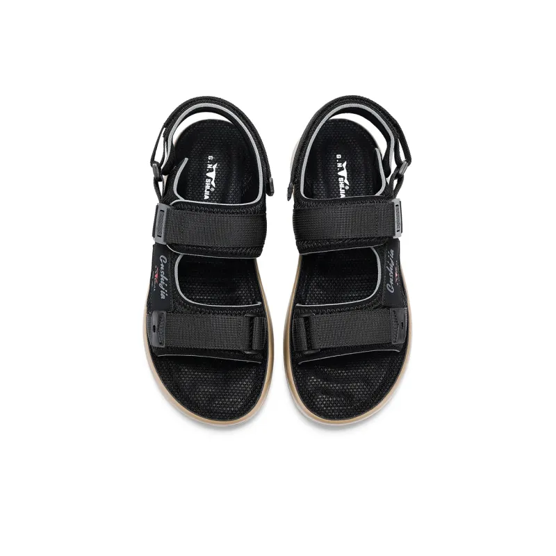 G.N.SHIJIA Beach Sandals Men Black Gray/Black Green-3