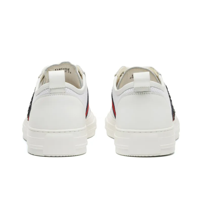 CHARRIOL Slip-Resistant Cushioning Low-Top Skateboard Shoes Men's White-4