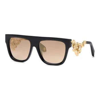 Roberto Cavalli Acetate Square Sunglasses Unisex Black