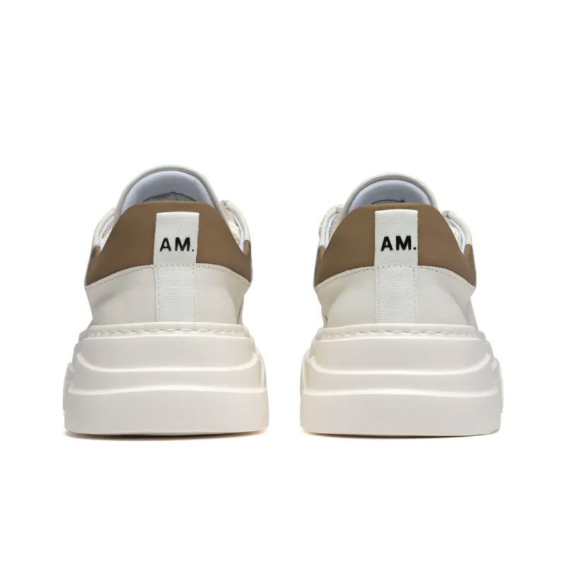 Anthony Miles Wear Resistant Lightweight Height Increasing Low Top Skateboard Shoes Men's White-5