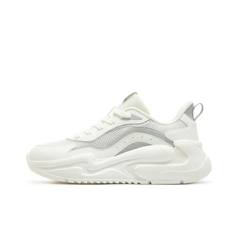 361° Yunshu 4.0 Anti Slip Wear Resistant Low Top Casual Shoes Women's White Gray-0