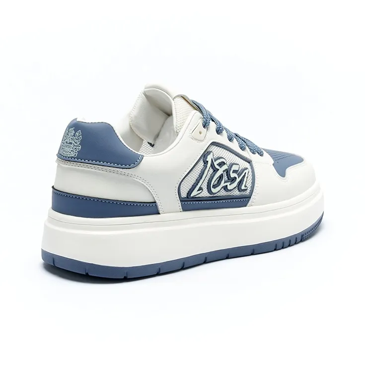 AQUASCUTUM [British Century Brand] Comfortable Color Blocking Small Platform Skateboard Shoes-8