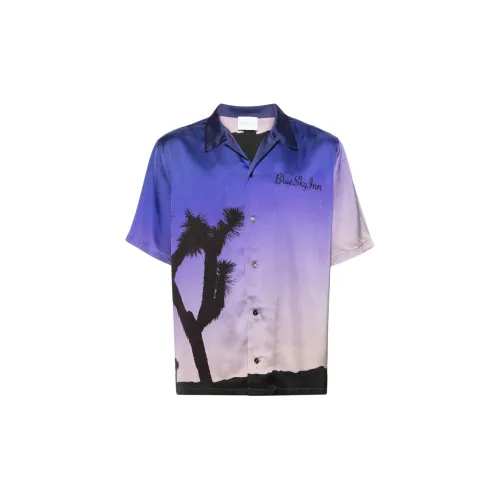 Blue Sky Inn Palm Tree-print Ombré Shirt