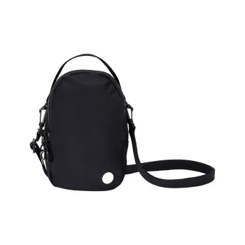 Anta Life Collection Fabric Portable One Shoulder Crossbody Cell Phone Pouch Regular Unisex Basic Black