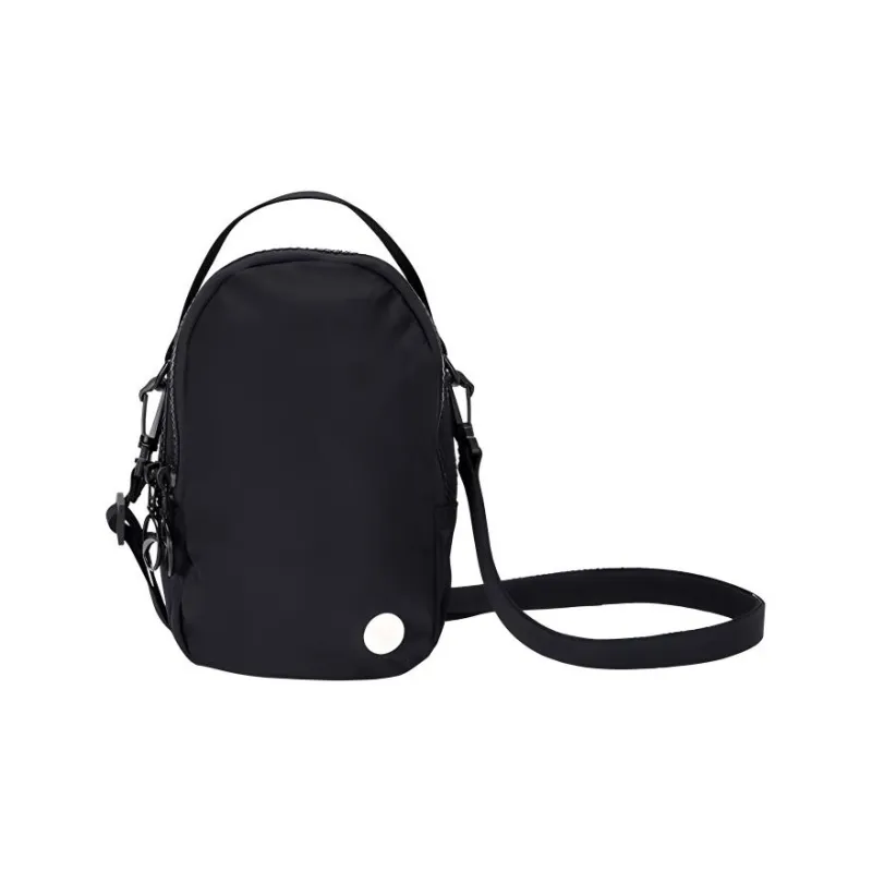 Anta Life Collection Fabric Portable One Shoulder Crossbody Cell Phone Pouch Regular Unisex Basic Black-0