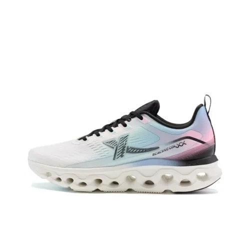 XTEP Wear-Resistant Low-Top Casual Running Shoes Women's White Blue Pink