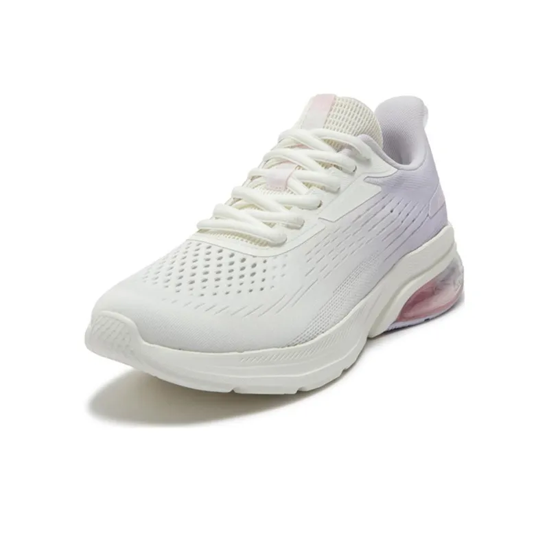 361° Abrasion Resistant Low Top Running Shoes Women's White Purple-1