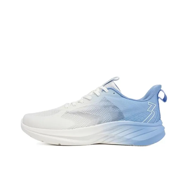 361° Cushioned Wear-Resistant Breathable Low-Top Running Shoes Men's White Blue-0