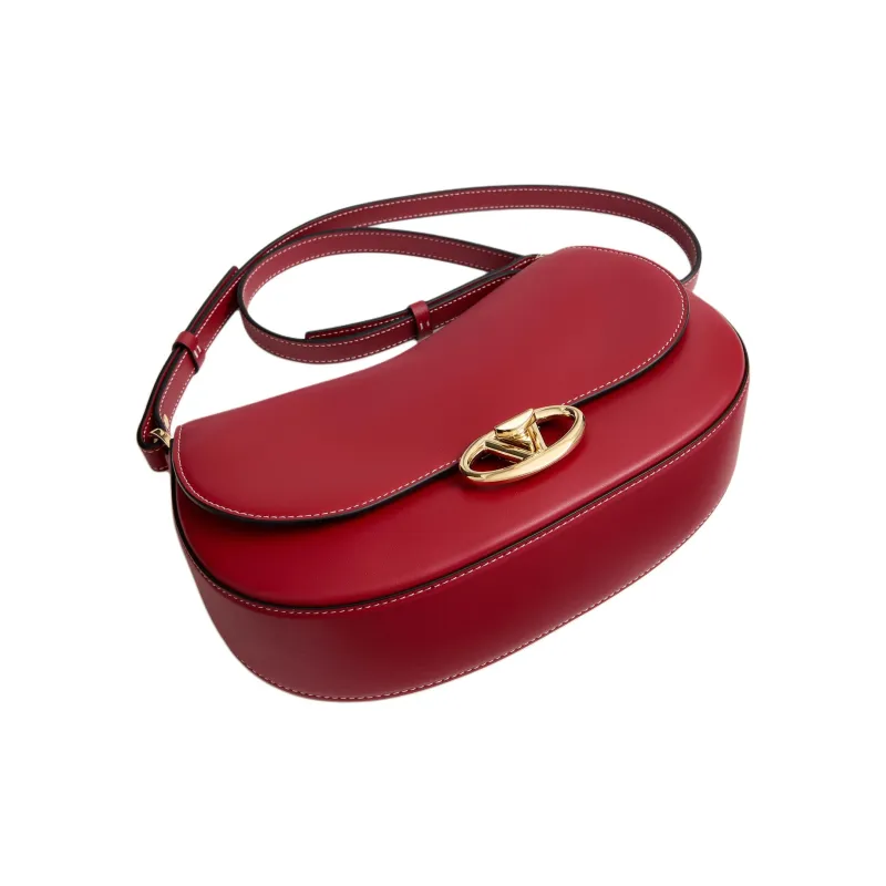 Valentino Calfskin Crossbody Bag Shoulder Bag Women's Red-4