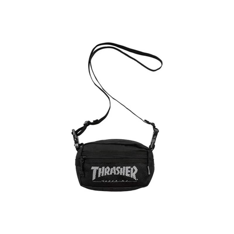Thrasher Polyester Crossbody Bag Regular Unisex Black-0
