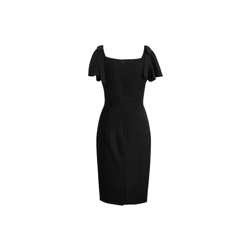 ROEYSHOUSE Short Sleeved Dresses Women's Black-1