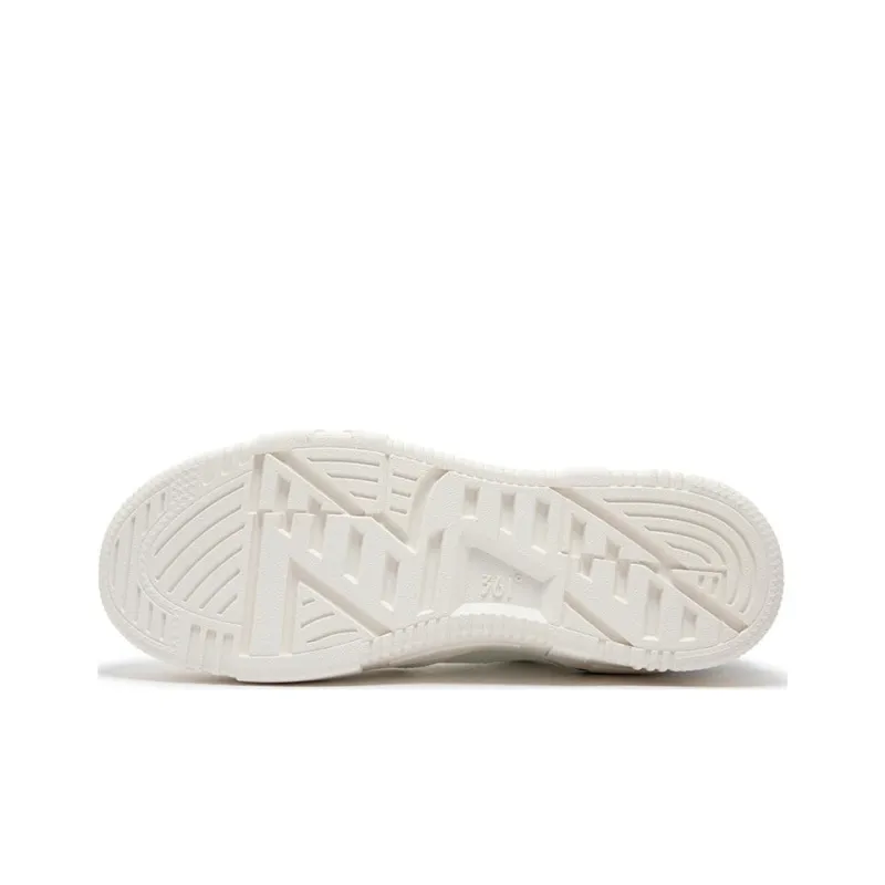 361° Wear Resistant Low Top Skateboard Shoes Men's White Green-4