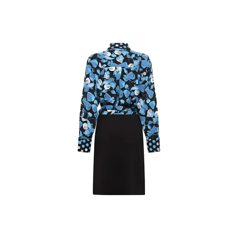 DVF Diane Von Furstenberg SS24 Long-Sleeved Dresses Women's Sapphire Blue-1