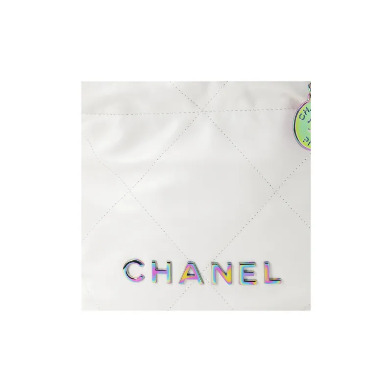 CHANEL 22Bag Cow Leather Shoulder Bag, Crossbody Bag Mini Women's White-12