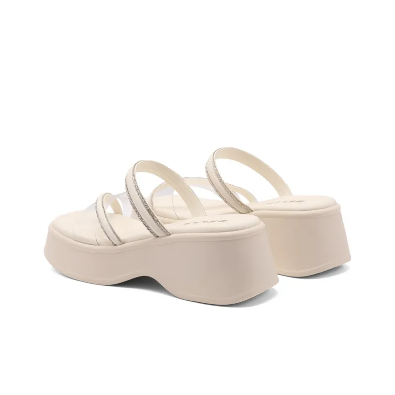 BELLE EVA Slip-Resistant Abrasion-Resistant Slide Slippers Women's Yellow Ecru-8