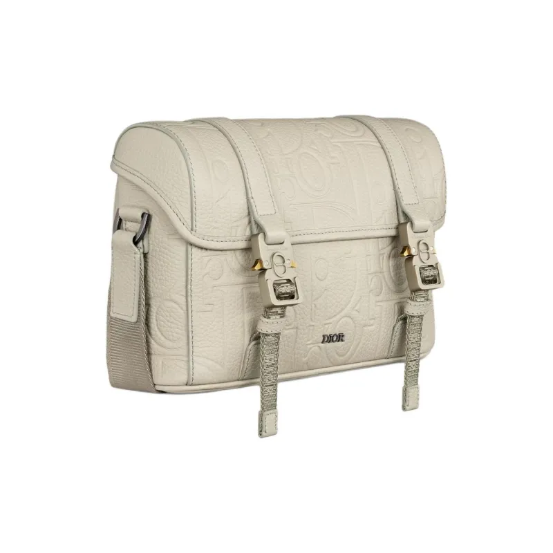 DIOR Hit The Road Grained Calfskin Messenger Bag, Shoulder Bag, Crossbody Bag Men's Beige-2