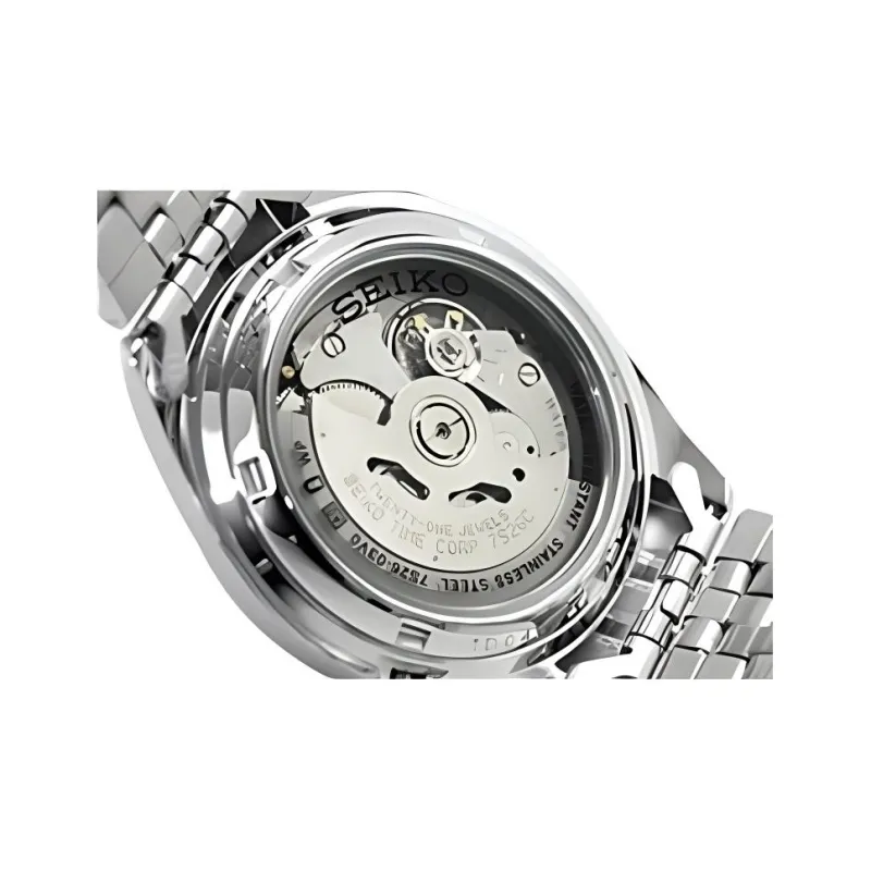 SEIKO Automatic Mechanical Movement Stainless Steel Strap Watch 37mm Men's Watch White Dial-2