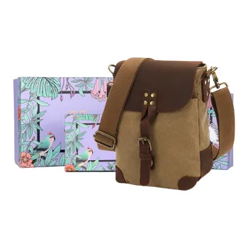TTaG．baG Wash Canvas Crossbody Bag Men's Teal/Khaki