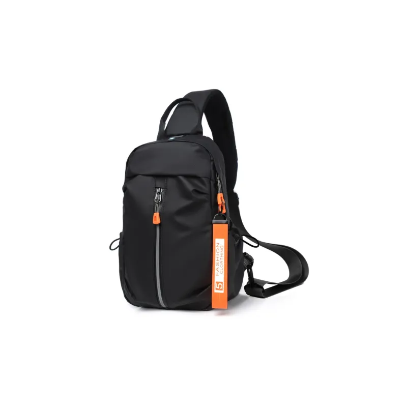 Venerable Brahma Abrasion Resistant Fabric One Shoulder Handbag, Crossbody Bag, Sling Bag Medium Size Men's Black/Gray-1