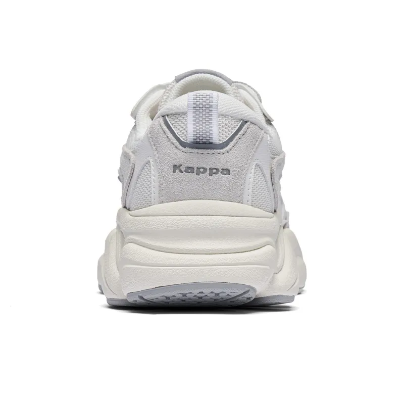 Kappa Anti Slip And Wear Resistant Height Increasing Low Top Chunky Sneakers Unisex Classic White-7