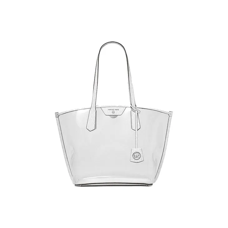 MICHAEL KORS Jane PVC Tote Bag, Shopping Bag, Handbag Large Size Women's Bright White-1