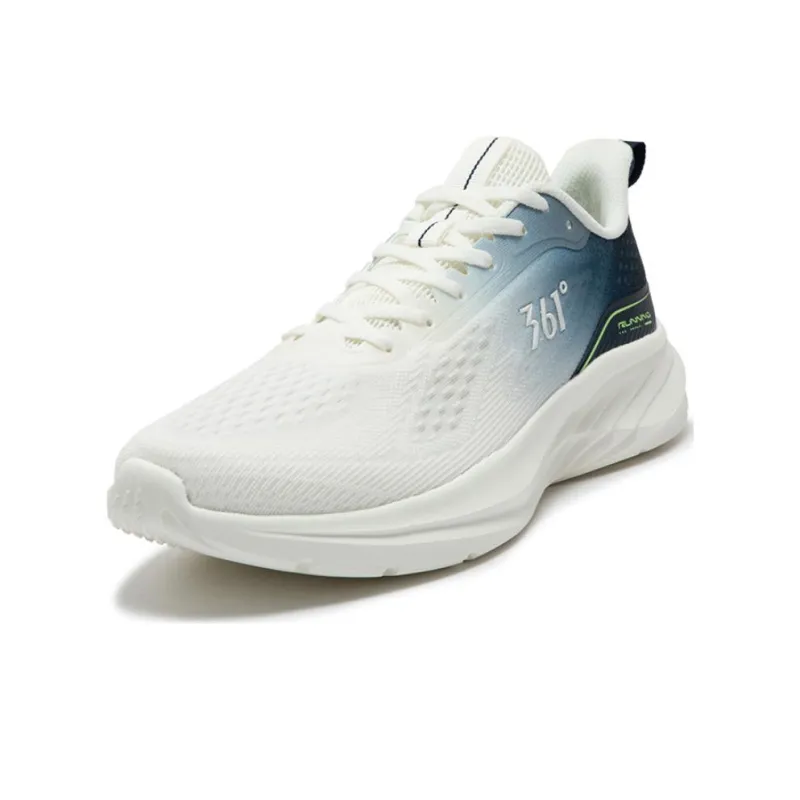 361° Wear-Resistant Low-Top Casual Running Shoes Men's White Blue-1