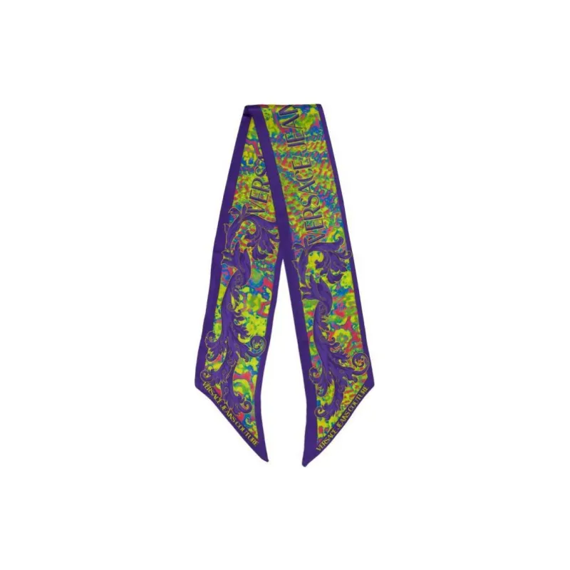 VERSACE JEANS Silk Scarves Women's Purple-1