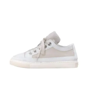 Inuikii Low-Top Skateboard Shoes Women's Ecru