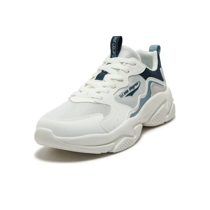 361° Wear Resistant Low Top Casual Shoes Men's White Blue-1
