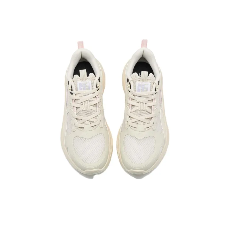 XTEP Lingning 2.0 Shock Absorbers With Slip Resistant Features Low Top Casual Shoes Women's Tea White-2