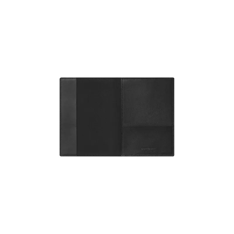 MONTBLANC Leather Card Holder, Passport Holder Regular Unisex Black-1