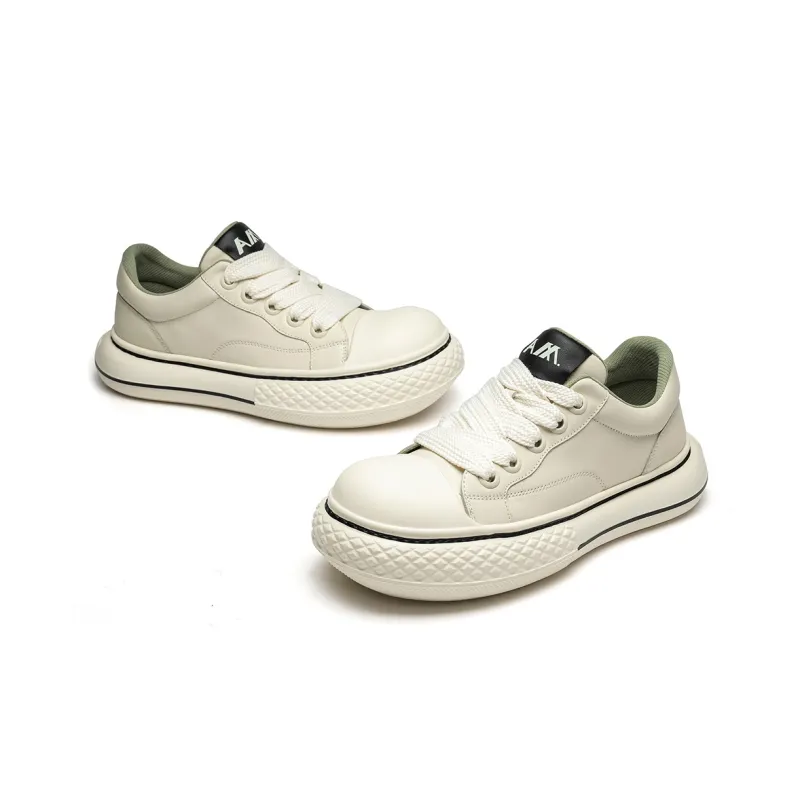 Anthony Miles Low Top Skateboard Shoes Men's White-5