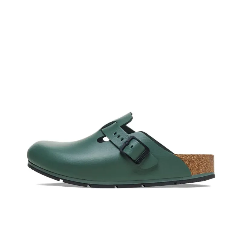 Birkenstock Boston Closed Toe Slippers Unisex Green Regular-0