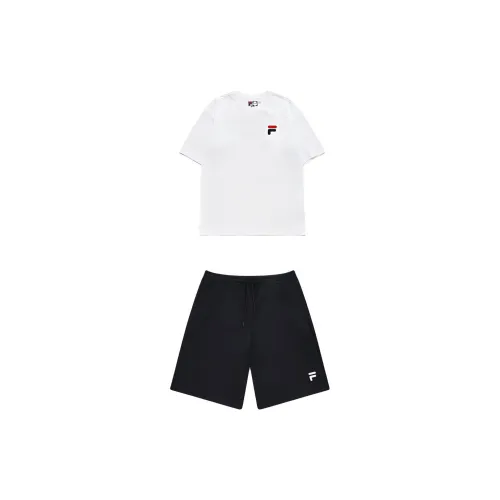 FILA FUSION TOKYO STUDIO Casual Sportswear Unisex Set Standard White+Black