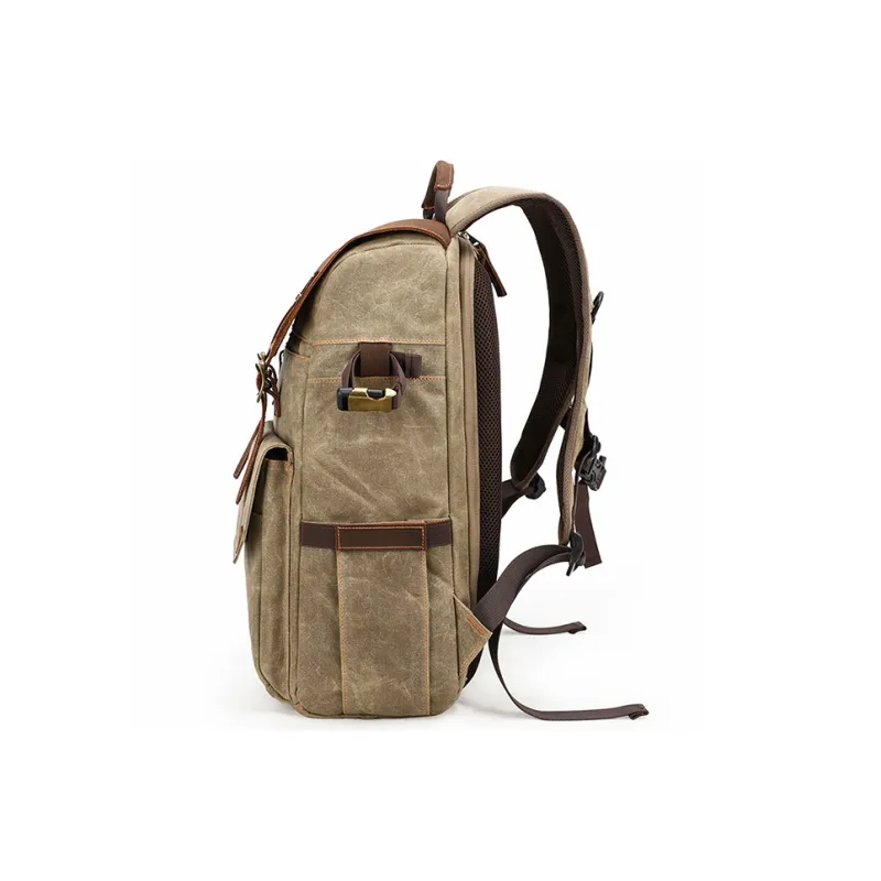 TTaG．baG Batik Canvas With Crazy Horse Cow Leather Carry Backpack Regular Unisex-3