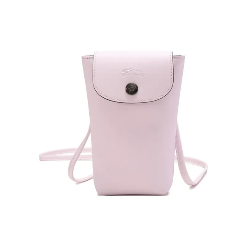 LONGCHAMP Le Pliage Xtra Large Cow Leather One Shoulder Crossbody Cell Phone Pouch Women's Light Pink-1